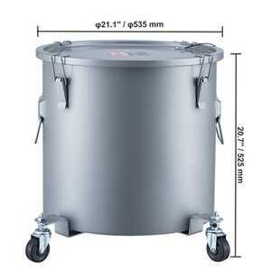 Collecte Huile et Graisse Usagées sur Roulettes VEVOR, 37,8 L, Fut de Récupération d'Huile Collecte Huile et Graisse Usagées sur Roulettes VEVOR, 37,8 L, Fut de Récupération d'Huile