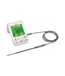 Dostmann 14.1510.02 Thermomètre de barbecue surveillance de la température à coeur, capteur filaire rôti, grillade, cuisson à basse température