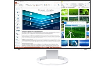FlexScan EV2781-WT - Ecran LED - 27" - 2560 x 1440 QHD @ 60 Hz - IPS - 350 cd/m² - 1000:1 - 5 ms - HDMI, DisplayPort, USB-C - haut-parleurs - blanc