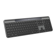 Logitech Signature Slim Solar+ clavier sans fil alimenté par la lumière solaire et artificielle batterie durable jusqu’à touches personnalisables Bluetooth Clavier Français AZERTY