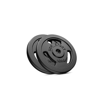Lisaro Set de disques d'haltères 20 kg | 2 x 10 kg | Alésage 30/31 mm | Disques en fonte professionnels Lisaro Set de disques d'haltères 20 kg | 2 x 10 kg | Alésage 30/31 mm | Disques en fonte professionnels