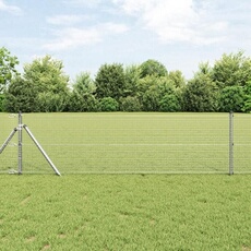 Clôture en fil soudé avec 13 poteaux 0,8x25 m acier galvanisé 3351604