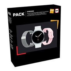 Pack Galaxy Watch8 40mm argent BT + Bracelet Rose + Bracelet en maille milanaise