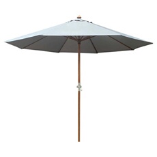 Parasol en bois 300 cm avec manivelle Holly ecru