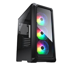 Cougar Archon 2 RGB - Mid tower - ATX - panneau latéral fenêtré (verre trempé) - pas d'alimentation (ATX) - noir - USB/Audio