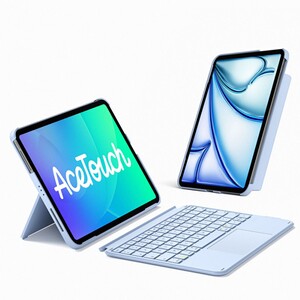WAVATA Clavier Bluetooth Avec Trackpad Pour IPad 10ᵉ Gen 2022 & IPad 11ᵉ Gen A16 2025 – AZERTY Français, Magnétique Détachable, Rose Gold, Étui Protecteur