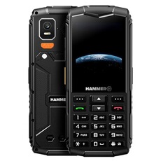 Téléphone portable basique Hammer Téléphone Portable Horizon LTE Double SIM Autonomie 18h Waterproof IP68 Hammer Noir