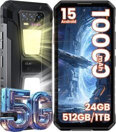 Smartphone Oukitel WP58 Pro Téléphone Portable Incassable 5G 24Go+512Go 6.7" FHD+ GPS/NFC Noir