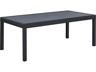 Table Jardin en Aluminium Extensible Lagos - 200/320 x 105 x 76 cm - Noir