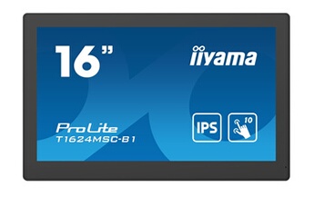 ProLite T1624MSC-B1 - Ecran LED - 15.6" - écran tactile - 1920 x 1080 Full HD (1080p) - IPS - 450 cd/m² - 800:1 - 25 ms - HDMI - haut-parleurs -