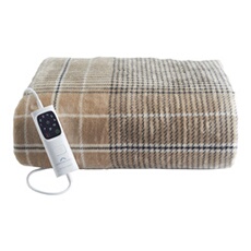 Couverture chauffante Dreamland Indulgent Days XL 180x140cm Tartan Beige