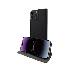 Etui pour iPhone 15 Pro Edition Folio Stand avec Emplacement de Cartes Noir