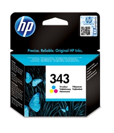 HP 343 Cartouche d'Encre Trois Couleurs Authentique (C8766EE)