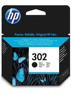 HP 302 Cartouche d'Encre Noire Authentique (F6U66AE)