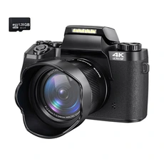 Appareil photo Reflex szsmart Appareil photo reflex SC5 4K Ultra HD 64MP WIFI Niveau débutant,Écran tactile de 4 pouces,16x Zoom,pour YouTube Voyage (Noir)