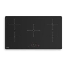 PowerGlide Plaque Induction 5 Zones 9800W Curseur Minuterie Verre Anti-Rayures Plaque Encastrable 90cm