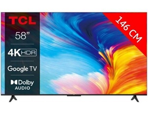 Tv led 4k uhd 58 pouces hdr10 hlg 3840x2160 google tv 3 x hdmi 2.1 modele 58p631 -
