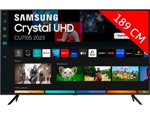 Visuel du produit : TU75CU7105K - Classe de diagonale 75" CU7105 Series TV LCD rétro-éclairée par LED - Crystal UHD - Smart TV - Tizen OS - 4K UHD (2160p) 3840 x 2160
