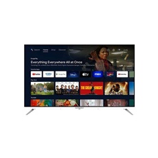 Tv qled 55 pouces televiseur 4k uhd android tv direct led quantum dot sans bord bluetooth blanc gms55a1 gw -