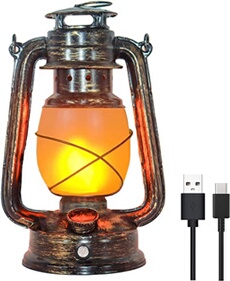 Lampe rétro rechargeable effet flamme - éclairage décoratif