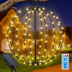 Lanterne solaire 3D métal avec télécommande