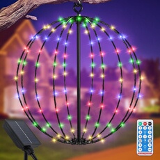 Lanterne solaire 3D métal LED avec télécommande