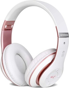 Casque audio vendos85 Aq0787 - Casque Bluetooth et filaire. Bluetooth. Jack 3.5. avec reduction de bruit autonomie 2 h. avec microphone - Rose