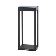Borne solaire LED blanc chaud RADIA MINI aluminium H35cm