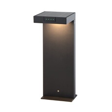 Borne solaire noire en aluminium ALA MINI H40cm
