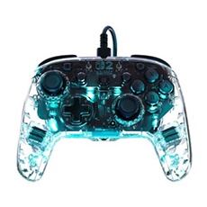 Manette filaire Afterglow Transparent pour Nintendo Switch 2 Nintendo Switch et Nintendo Switch Modèle OLED