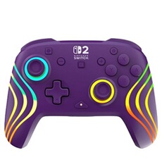 Manette sans fil Afterglow Wave Violet pour Nintendo Switch 2 Nintendo Switch Nintendo Switch Lite et Nintendo Switch Modèle OLED