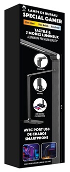 Lampe de bureau gaming tactile Noir