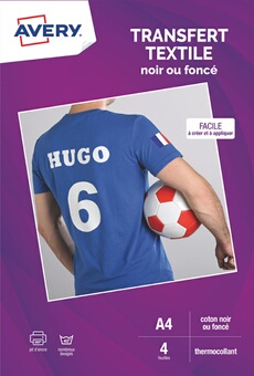 Papier Transfert Pour Coton Ou C9406 5 Avery Le Lot De 4 Feuilles - vue 2