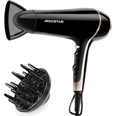 Sèche-cheveux 2400W, Séchage Rapide, Diffuseur & Concentrateur, 2 Vit./3 Temp./Air Froid, Soins Quotidiens Pour Cheveux Bouclés et Lisses