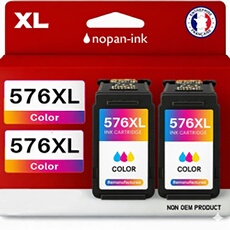Pack de 2 Cartouches compatible pour Canon CL576XL Couleur