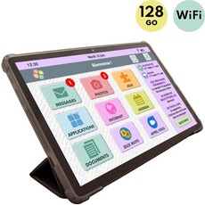 Tablette tactile Facilotab Classic - WiFi - 128Go - Android 15 - Tablette simplifiée pour Seniors