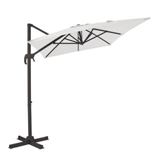 Parasol Coco 200x300 beige mât gris