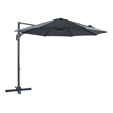 Parasol Marisol Ø300 gris mât gris