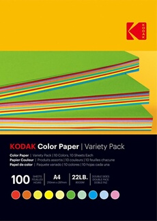 KODAK Ramette de 100 feuilles papier couleur /m². Format A4 21x29.7cm . . Jaune. . et - vue 5