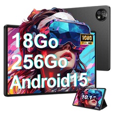 Tablette tactile GENERIQUE Tablette Tactile MICREAR 10,1" - Android 15 - Unisoc T310 Octa Core - 12Go LPDDR4 - 256Go ROM - Clavier + Bookcover