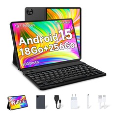 Tablette tactile Vanwin Tablette tactile - Android 15 - MICREAR - 10,1" - Unisoc T310 Octa Core- 18(6+12)Go LPDDR4 - 256Go/1To TF - clavier + Bookcover