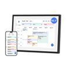 Calendrier numérique avec tableau des tâches ménagères - Full HD 1080p, écran tactile interactif 10,1 pouces, agenda familial intelligent à fixer sur