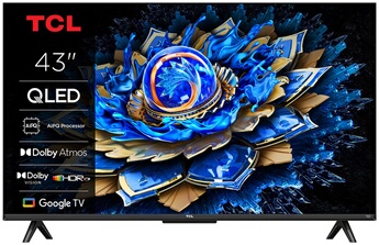 Téléviseur 43T69C QLED 4K Ultra HD 43 pouces Smart TV Google TV