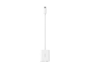 Adaptateur USB-C + audio 3,5mm+ recharge, blanc