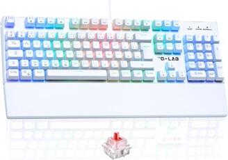 Clavier Gaming KEYZ Rubidium - Red Switch AZERTY Mécanique Blanc