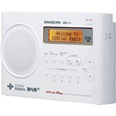 Radio Portable Sangean DPR-64 DAB+ FM - Réveil Avec 30 Stations Préréglées Gris Blanc