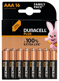 PACK DE 16 PILES AAA PLUS 100% OFFRE SPECIALE