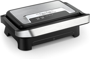 Gril Panini Noir 1000W 2-en-1 Compact