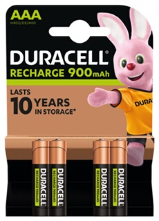 Lot de 4 piles rechargeables AAA 900mAh