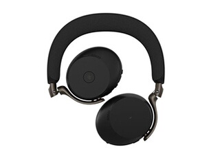 Evolve3 75 MS - Micro-casque - sur-oreille - Bluetooth - sans fil - Suppresseur de bruit actif - USB-C via un adaptateur Bluetooth - noir - Certifié